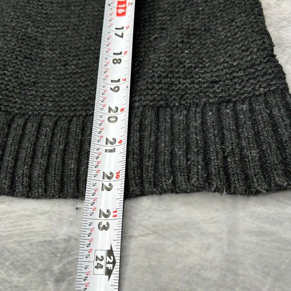 Tulle Little Black Dress Women M Knit Body Con Long Sleeve Stretch Knee Length - Picture 9 of 10